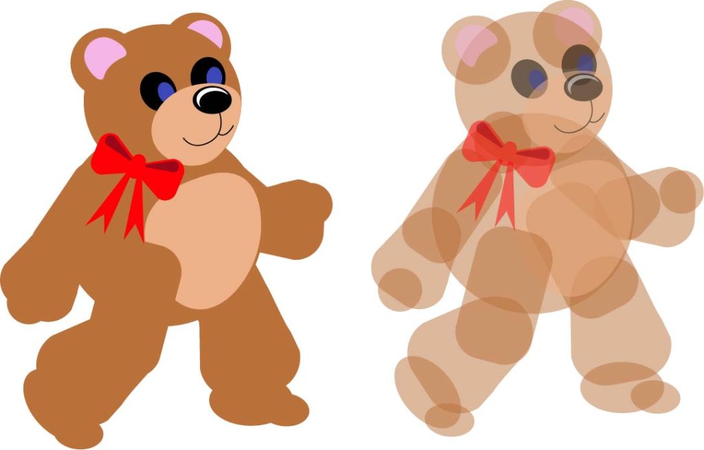 animated  bear character with visible layers